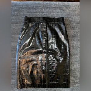 Ralph Lauren black crocodile skirt
